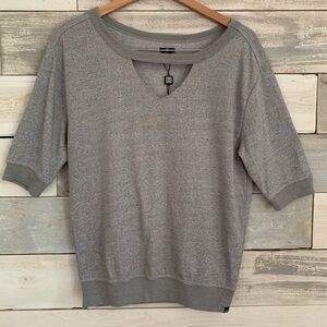 NWT | DC | W’s M | Gray Terry Women's Top